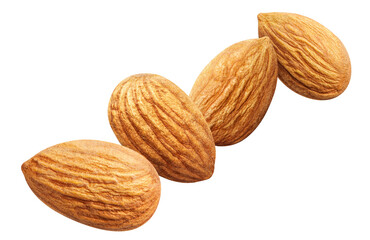 Delicious almonds cut out