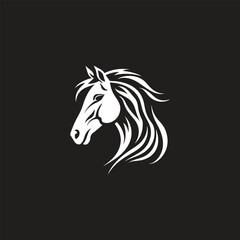 Fototapeta na wymiar Vector linear icons and logo design elements - horse vector