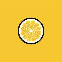 Lemon logo vector. Fresh fruit logo vector. Lemon logo template
