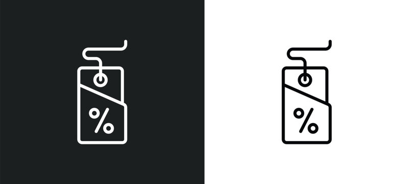 bargain line icon in white and black colors. bargain flat vector icon from bargain collection for web, mobile apps and ui.