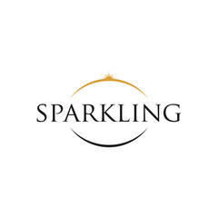 sparkle logo with abstract sunlight concept for brand identity