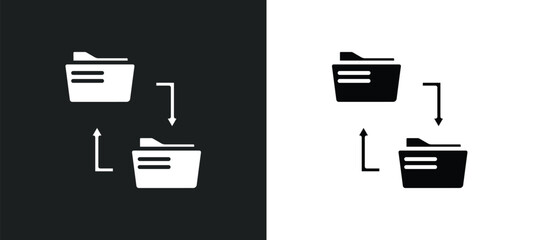 line icon in white and black colors. flat vector icon from collection for web, mobile apps and