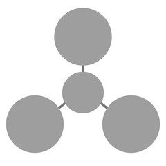 Venn diagram chart vector template gray color style for presentation, start up project, business strategy, theory basic operation, infographic, logic analysis. 10 eps