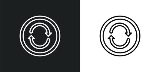 update line icon in white and black colors. update flat vector icon from update collection for web, mobile apps and ui.