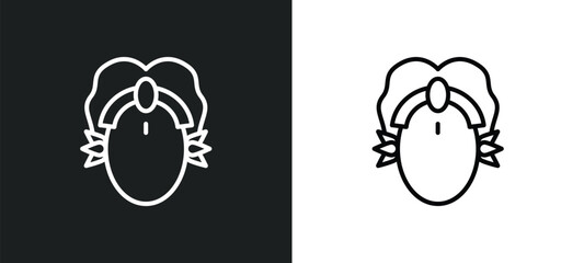 parvati line icon in white and black colors. parvati flat vector icon from parvati collection for web, mobile apps and ui.