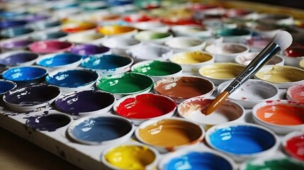 Watercolor color palette for painting