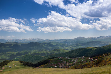 landscape with mountains and sky