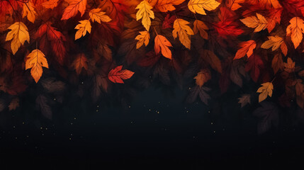Autumn background with a copy space, mockup, closeup, generative ai