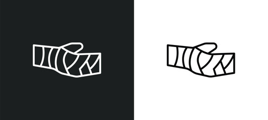 sling line icon in white and black colors. sling flat vector icon from sling collection for web, mobile apps and ui.
