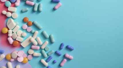 Pills on table
