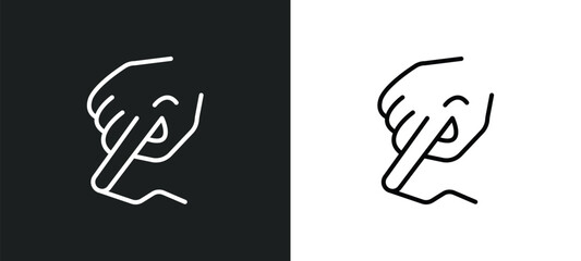 Obraz premium smudge line icon in white and black colors. smudge flat vector icon from smudge collection for web, mobile apps and ui.