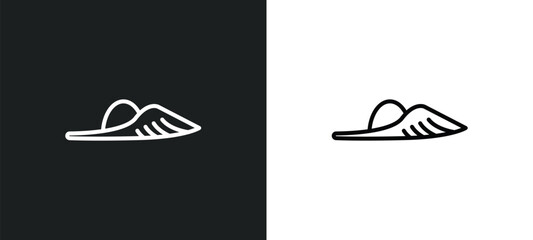 line icon in white and black colors. flat vector icon from collection for web, mobile apps and