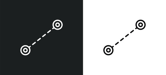 lengthen line icon in white and black colors. lengthen flat vector icon from lengthen collection for web, mobile apps and ui.
