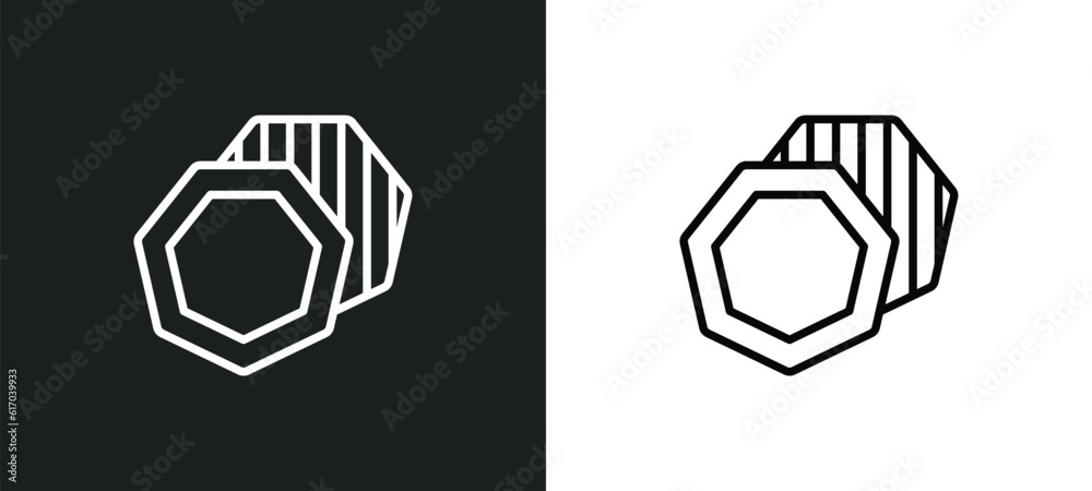Poster background line icon in white and black colors. background flat vector icon from background collecti