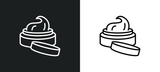 beauty care line icon in white and black colors. beauty care flat vector icon from beauty care collection for web, mobile apps and ui.