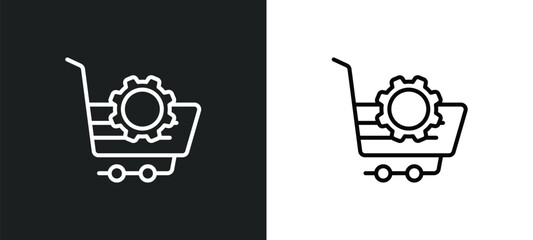 procurement line icon in white and black colors. procurement flat vector icon from procurement collection for web, mobile apps and ui.