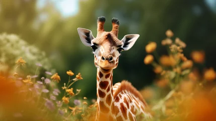 Gardinen giraffe in the wild HD 8K wallpaper Stock Photographic Image © Ahmad