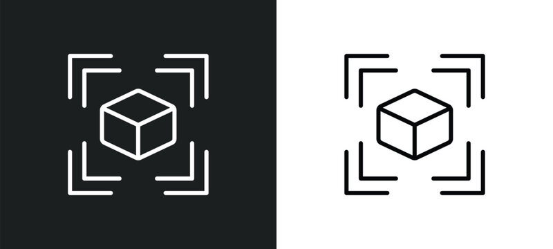 model preparation line icon in white and black colors. model preparation flat vector icon from model preparation collection for web, mobile apps and ui.