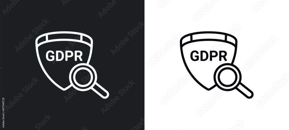 Poster transparency line icon in white and black colors. transparency flat vector icon from transparency co