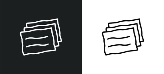 lasagne line icon in white and black colors. lasagne flat vector icon from lasagne collection for web, mobile apps and ui. - obrazy, fototapety, plakaty