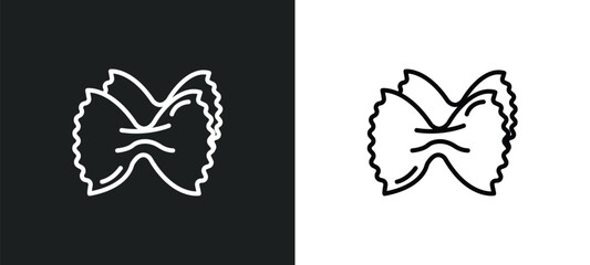 aroni line icon in white and black colors. aroni flat vector icon from aroni collection for web, mobile apps and ui.
