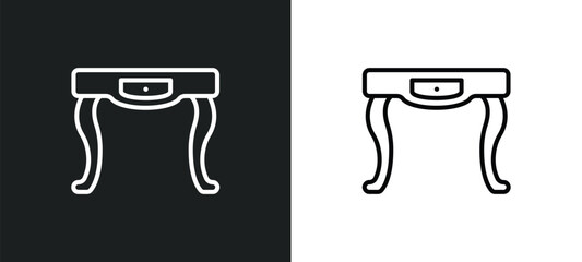 adornment line icon in white and black colors. adornment flat vector icon from adornment collection for web, mobile apps and ui.