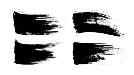 black and white brush strokes