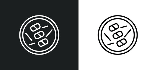 line icon in white and black colors. flat vector icon from collection for web, mobile apps and