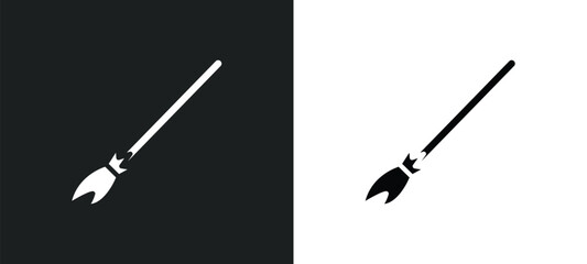 line icon in white and black colors. flat vector icon from collection for web, mobile apps and