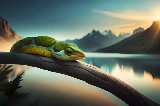 snake crawls