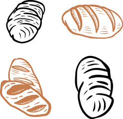 Vintage Hand Drawn Bakery Logo Element