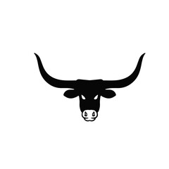 Texas Longhorn logo, Country Western Bull Cattle Vintage Retro Logo Design