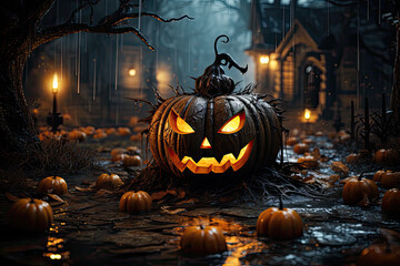 Pumpkin lights, Generative AI