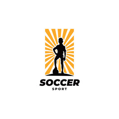 Kids soccer logo design template