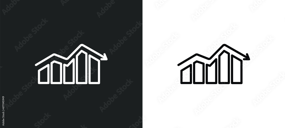 Poster progress line icon in white and black colors. progress flat vector icon from progress collection for