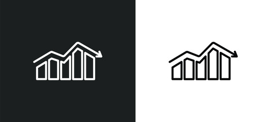 Fototapeta premium progress line icon in white and black colors. progress flat vector icon from progress collection for web, mobile apps and ui.