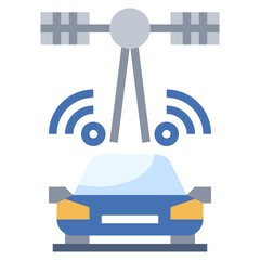SATELLITE CAR line icon,linear,outline,graphic,illustration