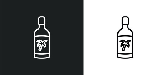 malibu line icon in white and black colors. malibu flat vector icon from malibu collection for web, mobile apps and ui.