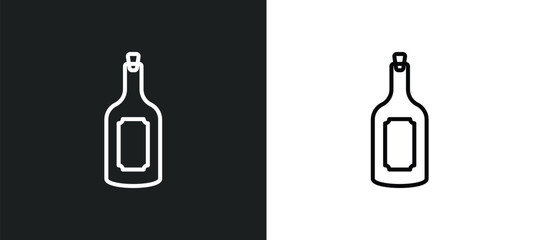 rum line icon in white and black colors. rum flat vector icon from rum collection for web, mobile apps and ui.