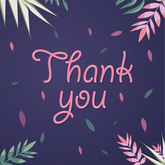 Obraz premium Floral Thank You Cards to Express Gratitude and Cultivate Joyful Appreciation