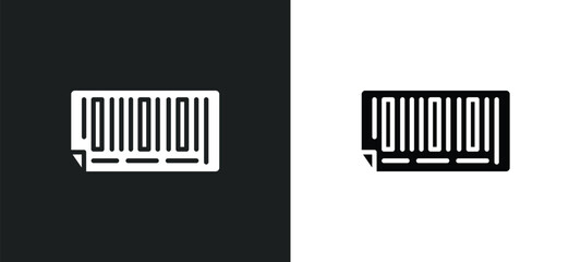line icon in white and black colors. flat vector icon from collection for web, mobile apps and