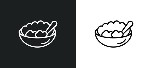 corn with pine line icon in white and black colors. corn with pine flat vector icon from corn with pine collection for web, mobile apps and ui.