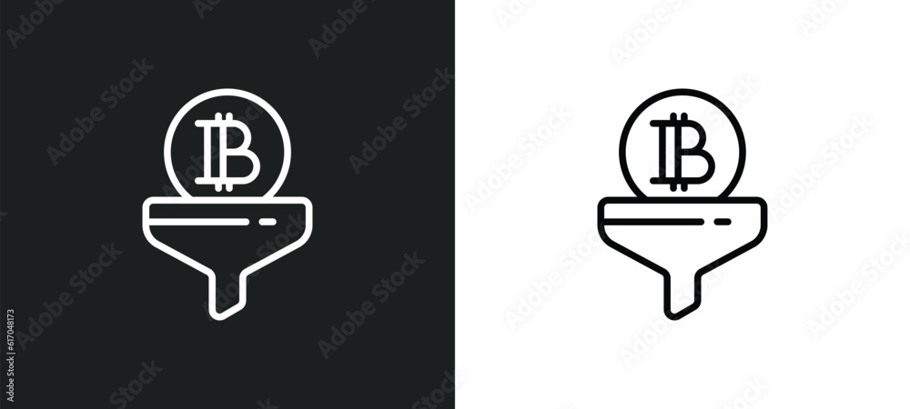 Poster function line icon in white and black colors. function flat vector icon from function collection for