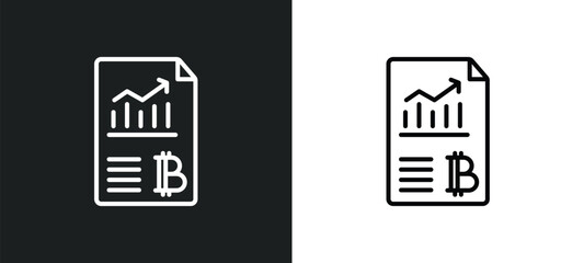 crypto hash rate line icon in white and black colors. crypto hash rate flat vector icon from crypto hash rate collection for web, mobile apps and ui.