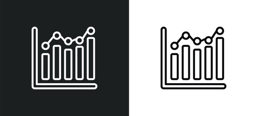 fluctuation line icon in white and black colors. fluctuation flat vector icon from fluctuation collection for web, mobile apps and ui.