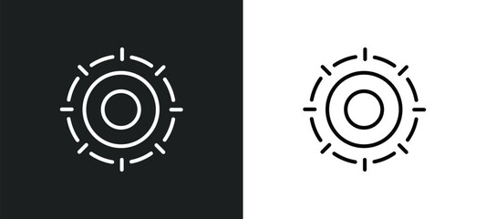 gif line icon in white and black colors. gif flat vector icon from gif collection for web, mobile apps and ui.