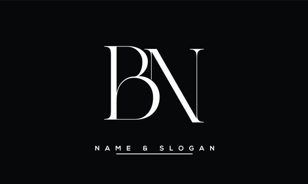 BN,  NB, B,  N  Abstract  Letters  Logo Monogram