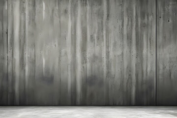 Grunge grey concrete wall and floor background.
