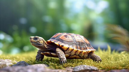 turtle on the ground HD 8K wallpaper Stock Photographic Image