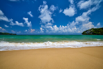 Beautiful landscape with the beach of Phuket, Thailand from the Andaman Sea.